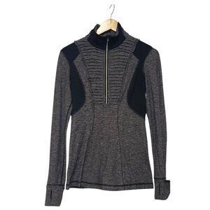 Lululemon Run: Your Heart Out Pullover Heathered Black Sz 6